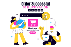 10 Order Successful Vector Illustration Product Image 1