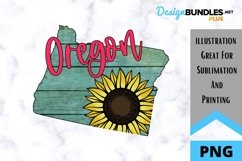 Sublimation Sunflower State - Oregon - Sunflower Product Image 1