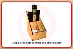 Laser cut Desk organizer SVG template woodwork DIY crafts Product Image 2