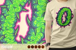 Organic cannabis smoke O letter Illustrations Product Image 1