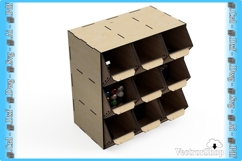 Laser Cutting Plans Modular Organizer for Screws and Parts Product Image 4