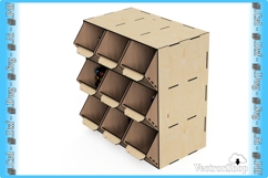 Laser Cutting Plans Modular Organizer for Screws and Parts Product Image 3