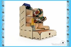 Desktop pen organizer / Cnc laser cutting stencils / Digital Product Image 6