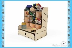 Desktop pen organizer / Cnc laser cutting stencils / Digital Product Image 3
