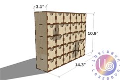 Organizer with drawers. Laser cutting SVG Glowforge pattern Product Image 2