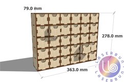 Organizer with drawers. Laser cutting SVG Glowforge pattern Product Image 3