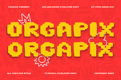 Orgapix - Organic Imperfect Doodle Pixel Font Product Image 1
