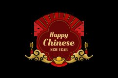 Oriental frame chinese new year with decoration concept Product Image 2