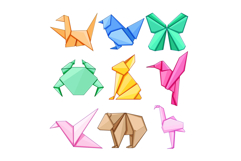 origami animals set cartoon Product Image 1