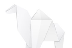 set icons origami paper animals vector illustration Product Image 3