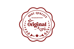 Original vintage rubber stamp seal template isolated Product Image 1
