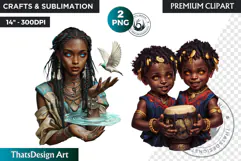 Orishas Pantheon Clipart PNG, African mythology, voodoo Product Image 1