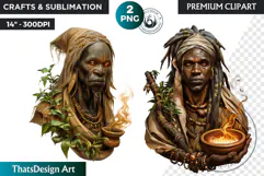 Orishas Pantheon Clipart PNG, African mythology, voodoo Product Image 1