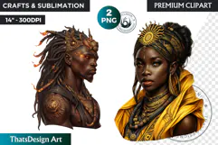 Orishas Pantheon Clipart PNG, African mythology, voodoo Product Image 1