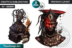 Orishas Pantheon Clipart PNG, African mythology, voodoo Product Image 1