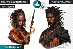 Orishas Pantheon Clipart PNG, African mythology, voodoo Product Image 1