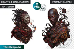 Orishas Pantheon Clipart PNG, African mythology, voodoo Product Image 1