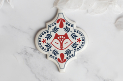 Scandinavian Arabesque Fox Ornament | Christmas SVG Product Image 2