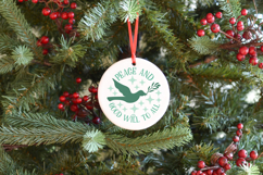 Peace and Good Will to All | Round Christmas Ornament SVG Product Image 4