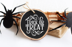 Trick or Treat | Halloween Round Sign Product Image 2