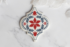 Scandinavian Arabesque Star Ornament | Christmas SVG Product Image 3