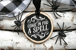 Come in for a spell | Halloween Round Sign Product Image 2
