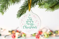 We wish you a merry Christmas | Round Christmas Sign Product Image 2