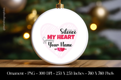 Romantic Heart Quote Ornament Sublimation Design PNG Product Image 1