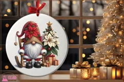 Santa Christmas Gnome png, Christmas Gnome sublimation png Product Image 5