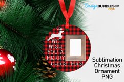 Christmas Photo Ornament - Sublimation We Wish You A Merry Product Image 1