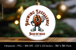 funny coffee cartoon Ornament Sublimation Design PNG Product Image 1