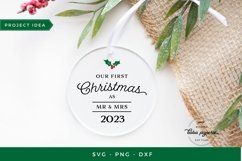 First Christmas as Mr &amp; Mrs ornament | newlywed christmas Product Image 4