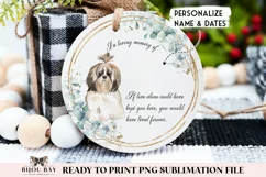 Shih Tzu Dog Memorial Sublimation PNG Product Image 2