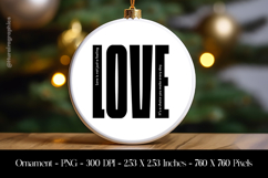Love Ornament Sublimation Design PNG Product Image 1