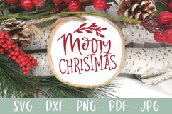 Merry Christmas - Farmhouse Christmas Ornament SVG Product Image 1