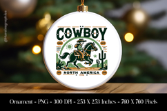 Cowboy Cactus Desert North America Ornament Sublimation Product Image 1