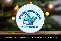 Splashing Inti Happiness Ornament Sublimation Design PNG Product Image 1