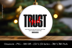 Trust God Ornament Sublimation Design PNG Product Image 1