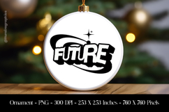 Retro Future Ornament Sublimation Design Product Image 1