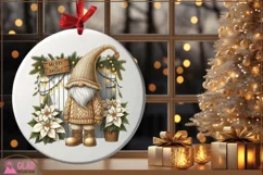 Merry and Bright Christmas Gnome png, Christmas Gnomes png Product Image 6