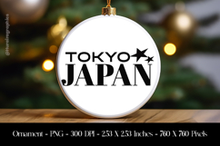 Tokyo Japan Ornament Sublimation Design PNG Product Image 1