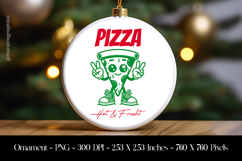 Pizza Hot &amp; Fresh Ornament Sublimation Design PNG Product Image 1