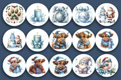 Mega Christmas Sublimation blue ornament PNG Product Image 3
