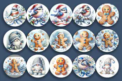Mega Christmas Sublimation blue ornament PNG Product Image 4