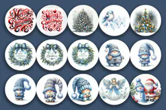 Mega Christmas Sublimation blue ornament PNG Product Image 6