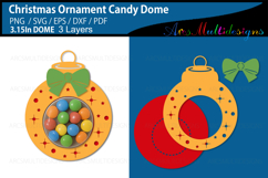 Christmas Ornament Candy Dome SVG Product Image 1