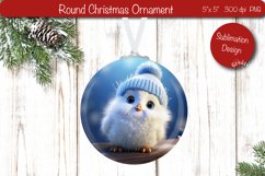 Christmas ornament Round Sublimation Christmas Penguin Product Image 1