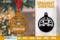 Christmas Ornaments SVG Layered Lasercut Product Image 1