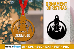 Christmas Ornaments SVG Layered Lasercut Product Image 1