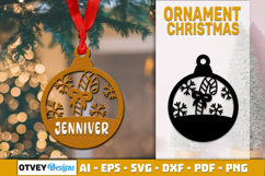 Christmas Ornaments SVG Layered Lasercut Product Image 1